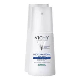 Vichy αντλία αποσμητικού ψεκαστήρα τάρτα πικάντικη διπλή συσκευασία, 2x100 ml