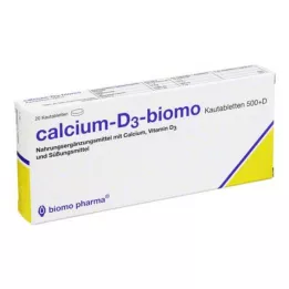 CALCIUM-D3-biomo μασώμενα δισκία 500+D, 20 τεμ
