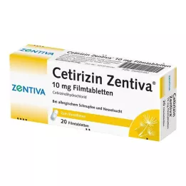 CETIRIZIN Zentiva 10 mg επικαλυμμένα με λεπτό υμένιο δισκία, 20 τεμ