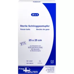 SCHLINGGAZETUPFER 25x25 cm αποστειρωμένο 2+3, 25X5 τεμ