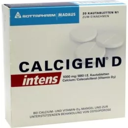 CALCIGEN D intens 1000 mg/880 IU μασώμενα δισκία, 20 τεμ