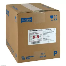 GLUCOSTERIL Διάλυμα έγχυσης 5% πλαστικό μπουκάλι, 10X500 ml