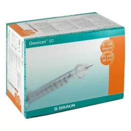 OMNICAN Σύριγγα ινσουλίνης 0,5 ml U100 με κάνουλα 0,30x12 mm e., 100X1 τεμ