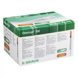 OMNICAN Σύριγγα ινσουλίνης 1 ml U100 με κάνουλα 0,30x8 mm μονή, 100X1 τεμ