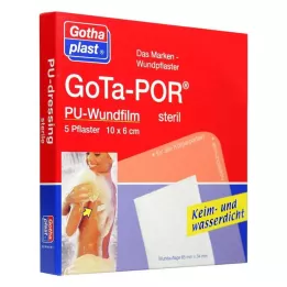 GOTA-POR PU Μεμβράνη τραύματος 10x6 εκ. αποστειρωμένος σοβάς, 5 τεμάχια