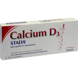 CALCIUM D3 STADA 600 mg/400 IU μασώμενα δισκία, 20 τεμ