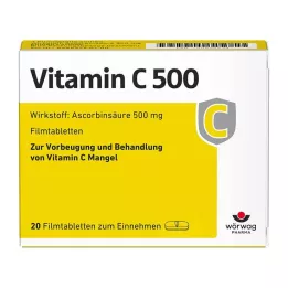 VITAMIN C 500 επικαλυμμένα με λεπτό υμένιο δισκία, 20 τεμ