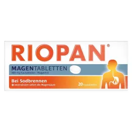 RIOPAN Ταμπλέτες στομάχου Μασώμενα Δισκία, 20 τεμ
