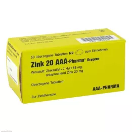 ZINK 20 AAA-Dragees Pharma, 50 τεμ