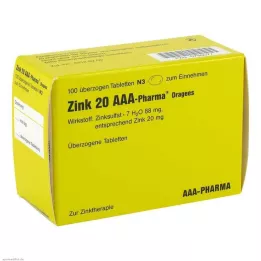 ZINK 20 AAA-Dragees Pharma, 100 τεμ