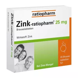 ZINK-RATIOPHARM αναβράζοντα δισκία 25 mg, 20 τεμ