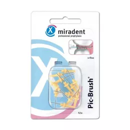MIRADENT Ανταλλακτικό πινέλο Interd.Pic-Brush x-fine yellow, 12 τεμ
