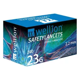 WELLION Safetylancets 23 G Safety βελονάκια μιας χρήσης, 200 τμχ