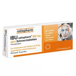 IBU-RATIOPHARM 200 mg δισκία οξέος πόνου, επικαλυμμένα με λεπτό υμένιο δισκία, 10 τεμ