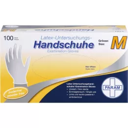 HANDSCHUHE Μ λάτεξ μιας χρήσης χωρίς πούδρα, 100 τεμ