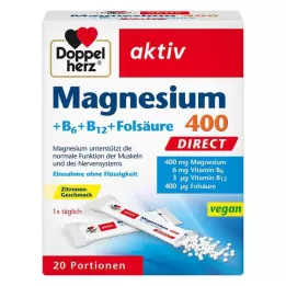 DOPPELHERZ Magnesium+B Vitamins DIRECT Πέλλετ, 20 τεμ