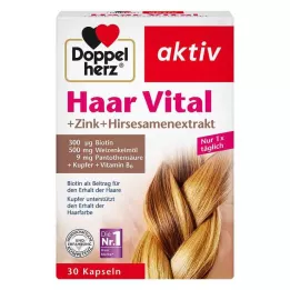 DOPPELHERZ Κάψουλες Hair Vital + ψευδάργυρο + εκχύλισμα κεχρί, 30 τεμ