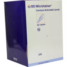 BD MICROTAINER Lancet blue 1,5x2 mm, 200 τεμ