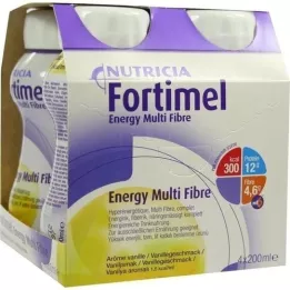 FORTIMEL Energy MultiFibre άρωμα βανίλιας, 4Χ200 ml