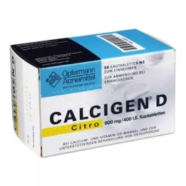 CALCIGEN D Citro 600 mg/400 I.E μασώμενα δισκία, 50 τεμ