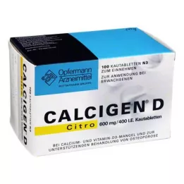 CALCIGEN D Citro 600 mg/400 I.E μασώμενα δισκία, 100 τεμ