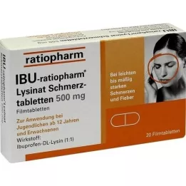 IBU-RATIOPHARM Ταμπλέτες πόνου Lysinate 500 mg, 20 τεμ