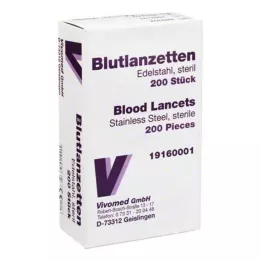 BLUTLANZETTEN Μεταλλικό απλό, 200 τμχ