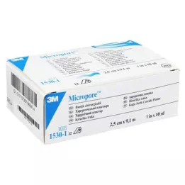 MICROPORE Συσκευασία fleece 2,5 cmx9,1 m λευκό 1530-1, 12 τεμ
