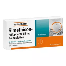 SIMETHICON-ratiopharm 85 mg μασώμενα δισκία, 20 τεμ
