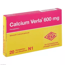 CALCIUM VERLA 600 mg επικαλυμμένα με λεπτό υμένιο δισκία, 20 τεμ
