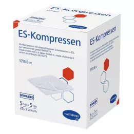 ES-KOMPRESSEN αποστειρωμένο 5x5 cm 8-way, 25X2 τεμ