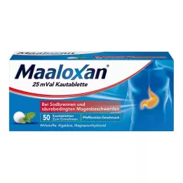 MAALOXAN Μασώμενα δισκία 25 mVal, 50 τεμ