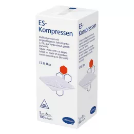 ES-KOMPRESSEN μη αποστειρωμένο 5x5 cm 8-way, 100 τεμ