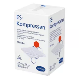 ES-KOMPRESSEN μη αποστειρωμένο 7,5x7,5 cm 8-way, 100 τεμ