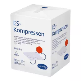 ES-KOMPRESSEN μη αποστειρωμένο 10x10 cm 8-way, 100 τεμ