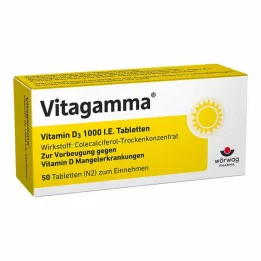 VITAGAMMA Βιταμίνη D3 1.000 IU δισκία, 50 τεμ