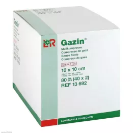 GAZIN Γάζα κομ. 10x10 cm αποστειρωμένη 12 στρώσεις, 40X2 τεμ