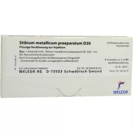 STIBIUM METALLICUM PRAEPARATUM D 20 αμπούλες, 8Χ1 ml