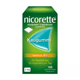 NICORETTE 2 mg τσίχλα φρέσκων φρούτων, 105 τεμάχια