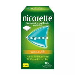NICORETTE 4 mg τσίχλα φρέσκων φρούτων, 105 τεμάχια