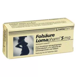 FOLSÄURE LOMAPHARM δισκία 5 mg, 50 τεμ