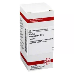CARBO VEGETABILIS D 6 ταμπλέτες, 80 τεμ