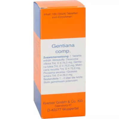 GENTIANA COMP.Ταμπλέτες, 100 τεμ