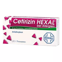 CETIRIZIN HEXAL Επικαλυμμένα με λεπτό υμένιο δισκία για αλλεργίες, 7 τεμ