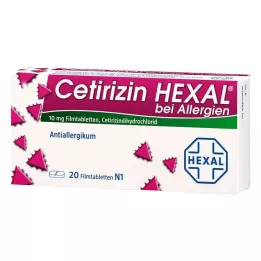 CETIRIZIN HEXAL Επικαλυμμένα με λεπτό υμένιο δισκία για αλλεργίες, 20 τεμ