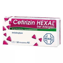 CETIRIZIN HEXAL Επικαλυμμένα με λεπτό υμένιο δισκία για αλλεργίες, 50 τεμ