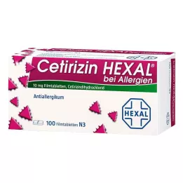 CETIRIZIN HEXAL Επικαλυμμένα με λεπτό υμένιο δισκία για αλλεργίες, 100 τεμ