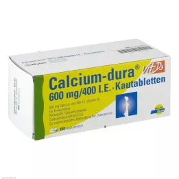 CALCIUM DURA Vit D3 600 mg/400 I.E μασώμενα δισκία, 100 τεμ