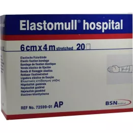 ELASTOMULL νοσοκομείο 6 cmx4 m ελαστικός επίδεσμος στερέωσης λευκός, 20 τεμ