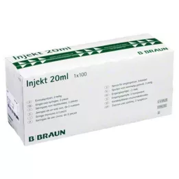 INJEKT Solo σύριγγα 20 ml Luer eccentric PVC-fr., 100X20 ml